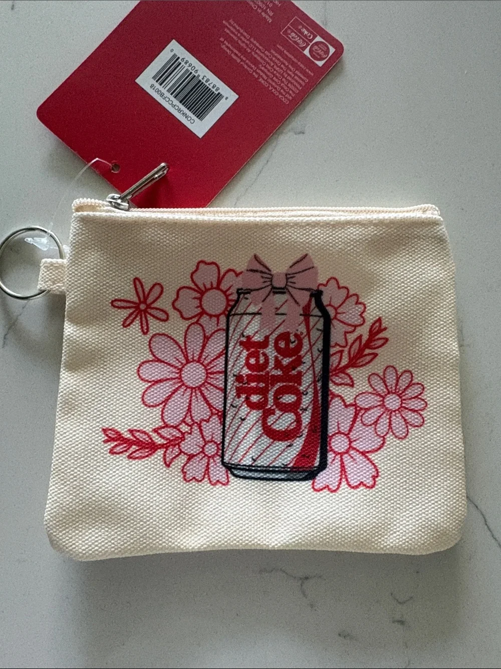 Diet Coke Bow Coin Pouch and Pin